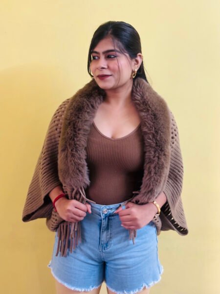 Bold N Elegant Cardigan Shrug (Brown)