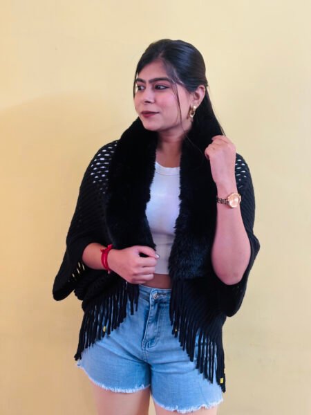 Bold N Elegant Cardigan Shrug (Black)