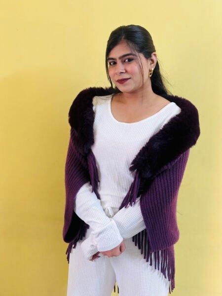 Bold N Elegant Cardigan Shrug (Purple)